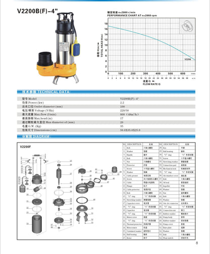 V2200B-4 Inches